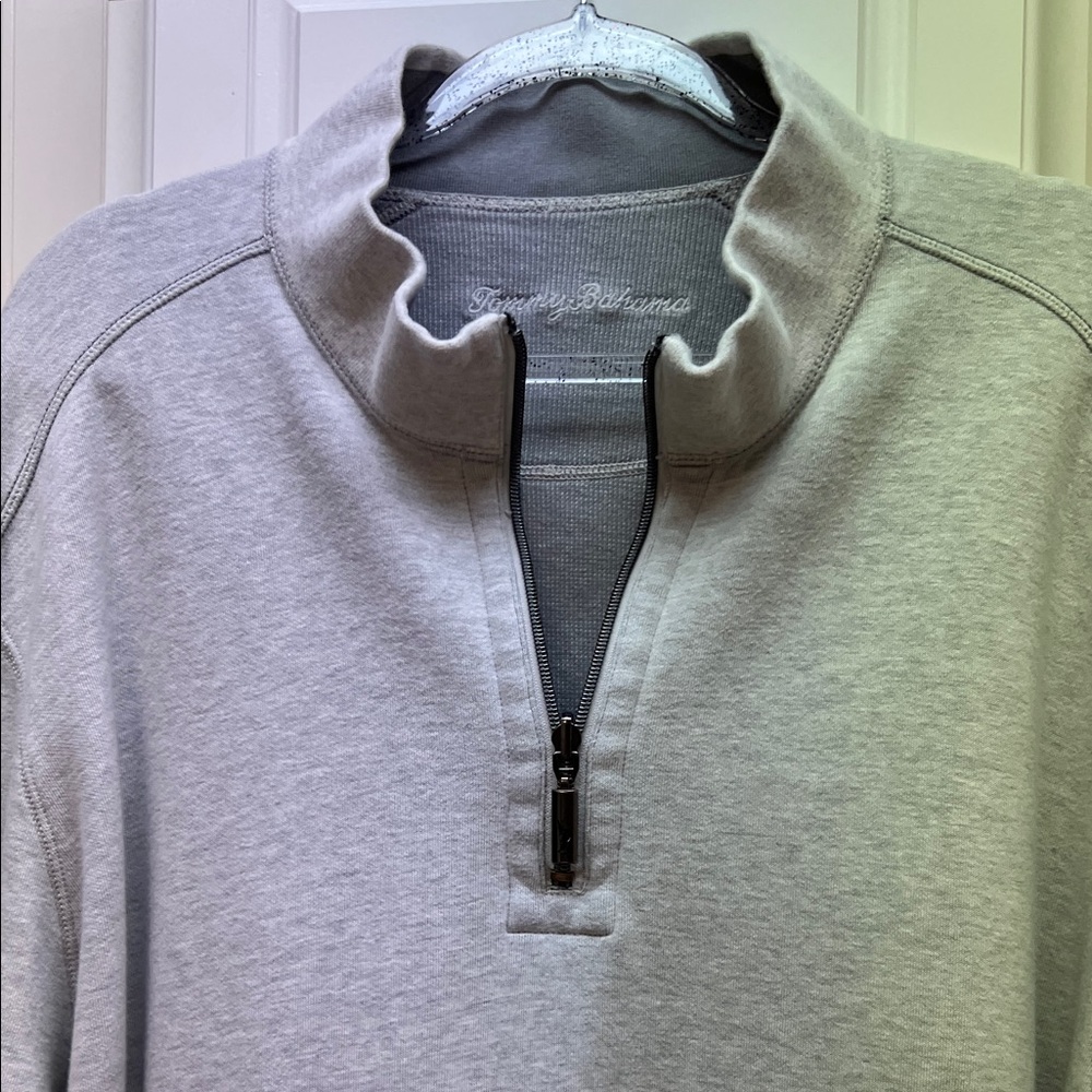 Gray Quarter-Zip Doble Sided Pullover Sweatshirt - image 4